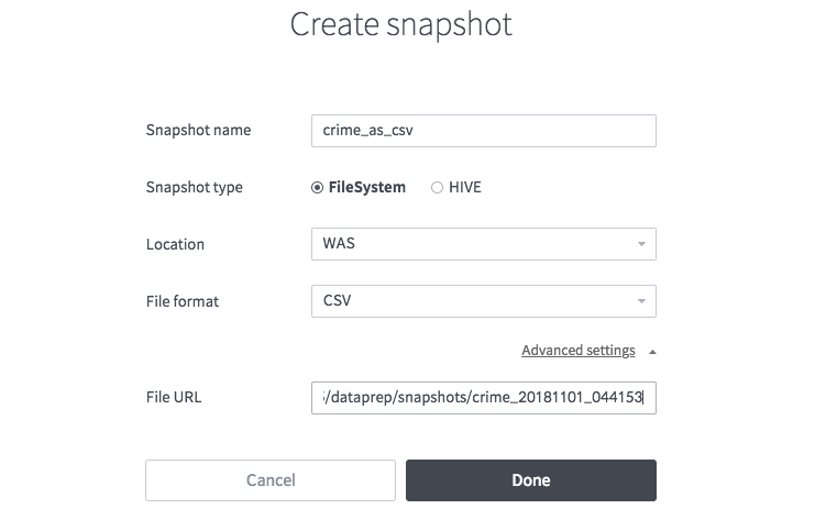 Modify uri last path as snapshot name when creating snapshot(FileSystem ...