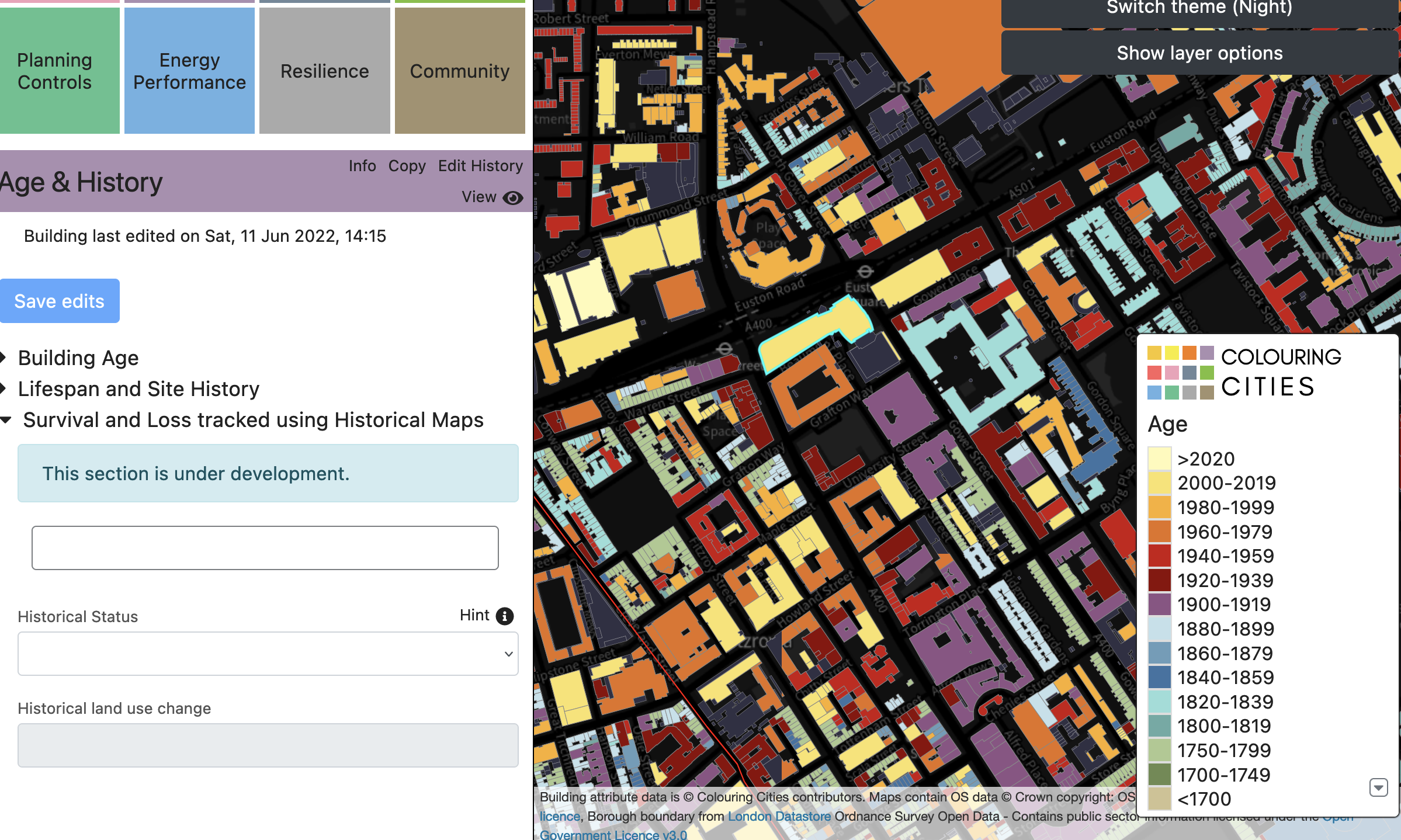 Survival data not displaying correctly on Historical Maps · Issue #1130 ...