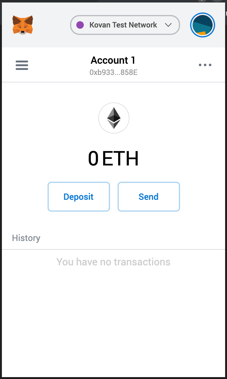 Unable to obtain KETH from Insufficient Funds