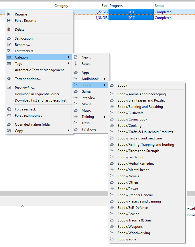 Category and subcategory in context menu should be in submenu · Issue ...