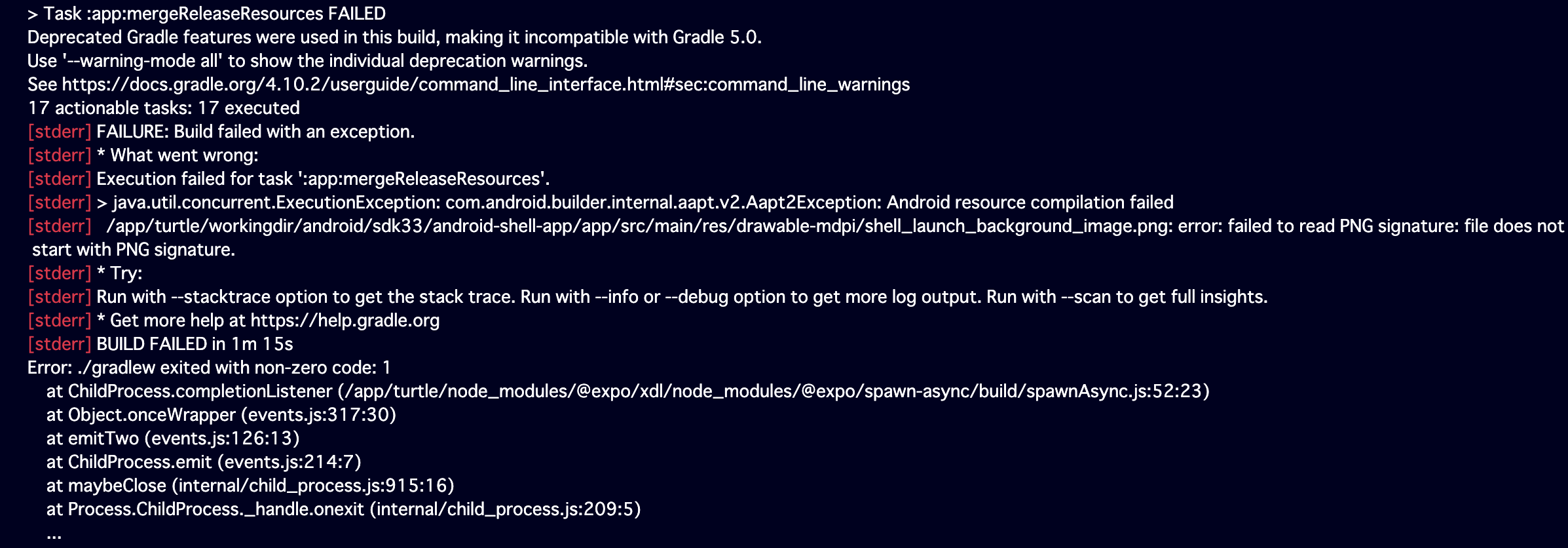 [SDK33][Android] Standalone build failed! · Issue #4516 · expo/expo ...