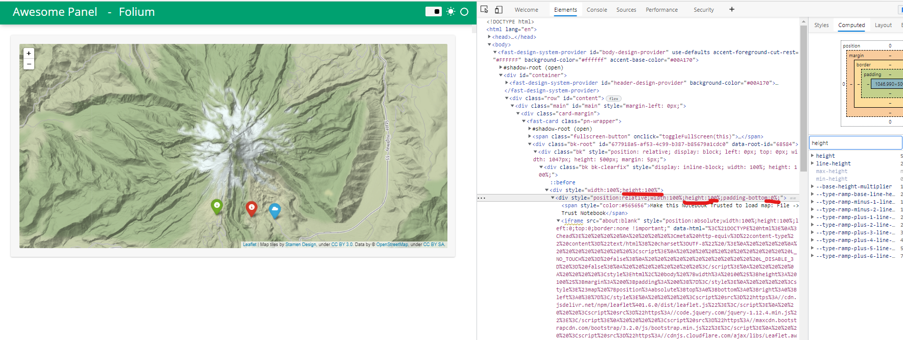 Make Reference Notebook for Folium · Issue #2622 · holoviz/panel · GitHub