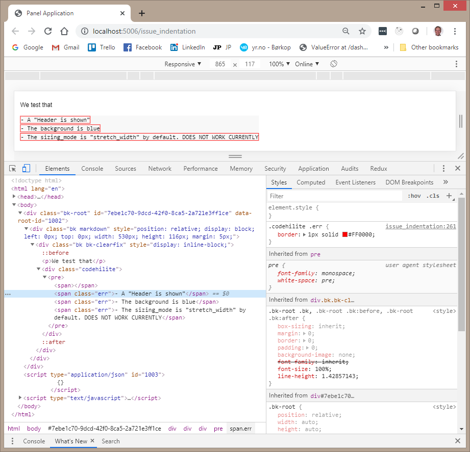 The Markdown pane does not handle indented docstrings well · Issue 1062 · holoviz/panel · GitHub