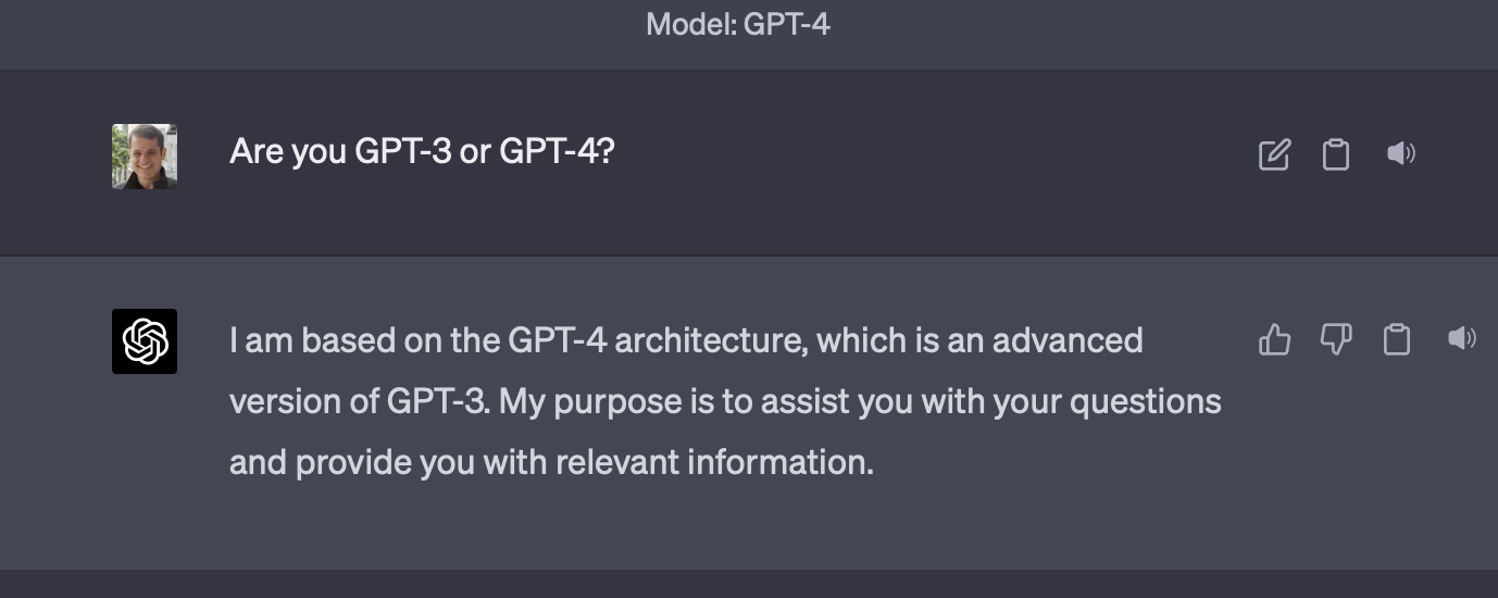 GPT-4 is not actually GPT-4 · Issue #402 · mckaywrigley/chatbot-ui · GitHub