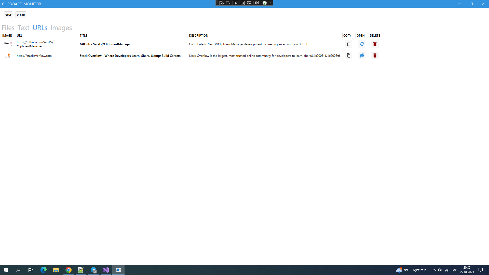 GitHub SerzLV/ClipboardManager