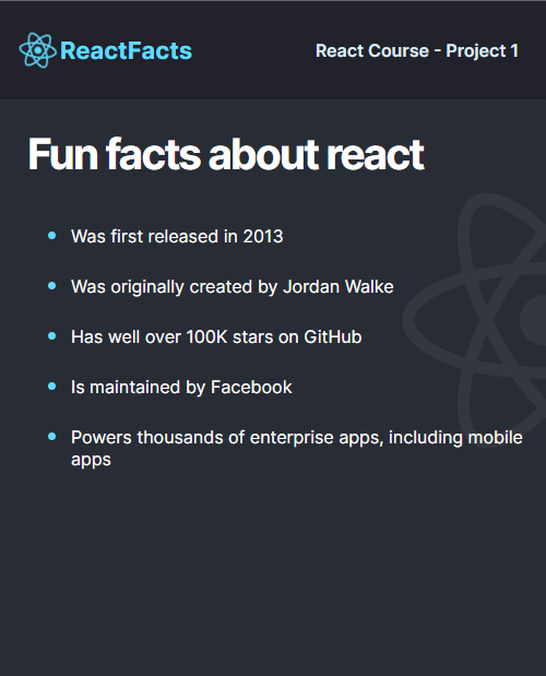 GitHub - nsky80/react-info: Simple static get started React project