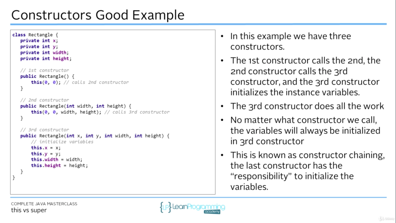 Note part two : Java Programming Masterclass for Software Developers ...
