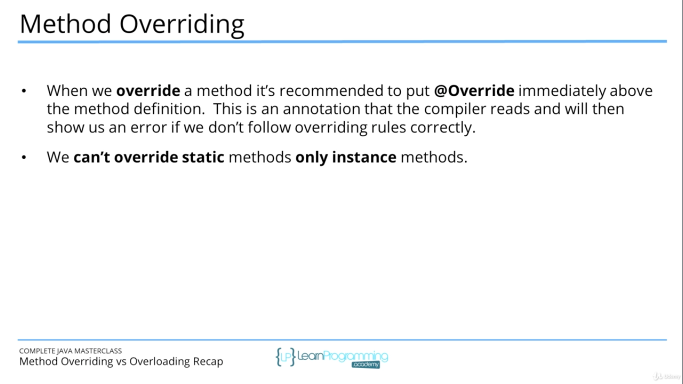 Note part two : Java Programming Masterclass for Software Developers ...