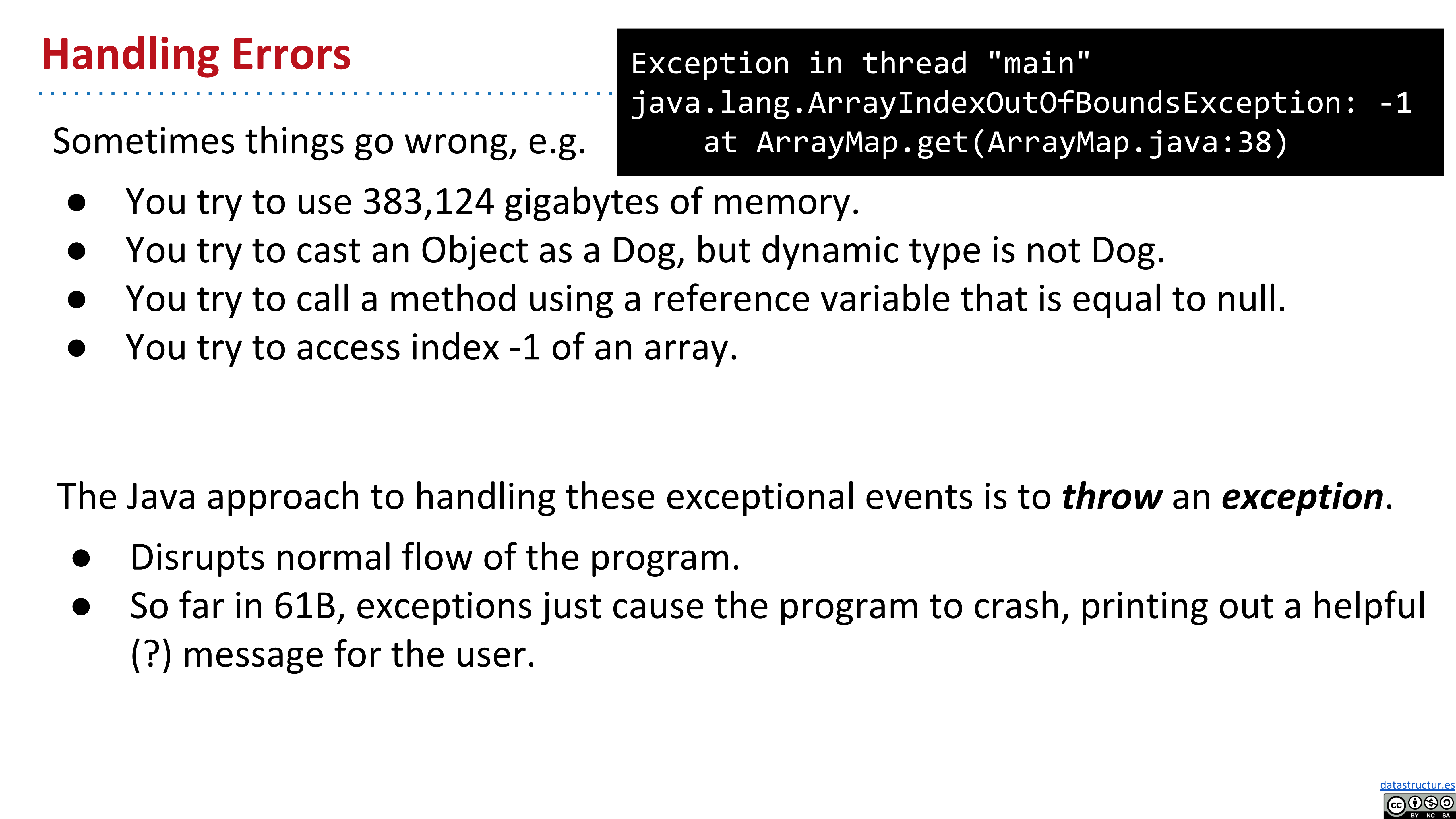 CS61B 2018 Lecture 14 Exceptions, Iterators, Iterables + disc05:ADTs ...
