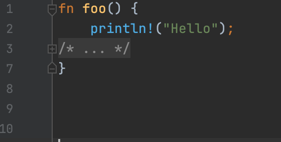 Can't collapse commented out code blocks · Issue #9784 · intellij-rust ...