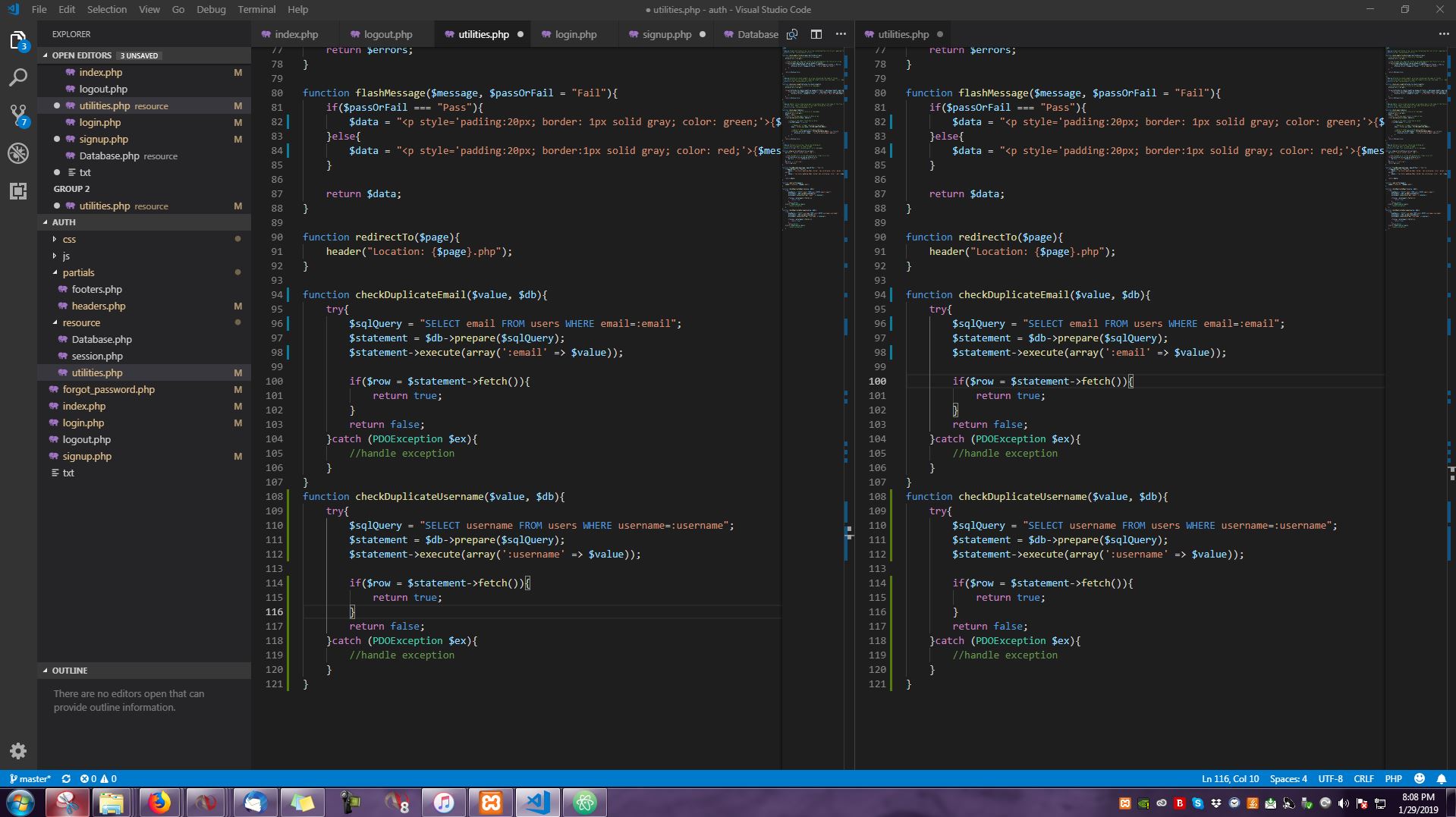 W2 2019-Signup Form error · Issue #1 · SDO8/auth · GitHub