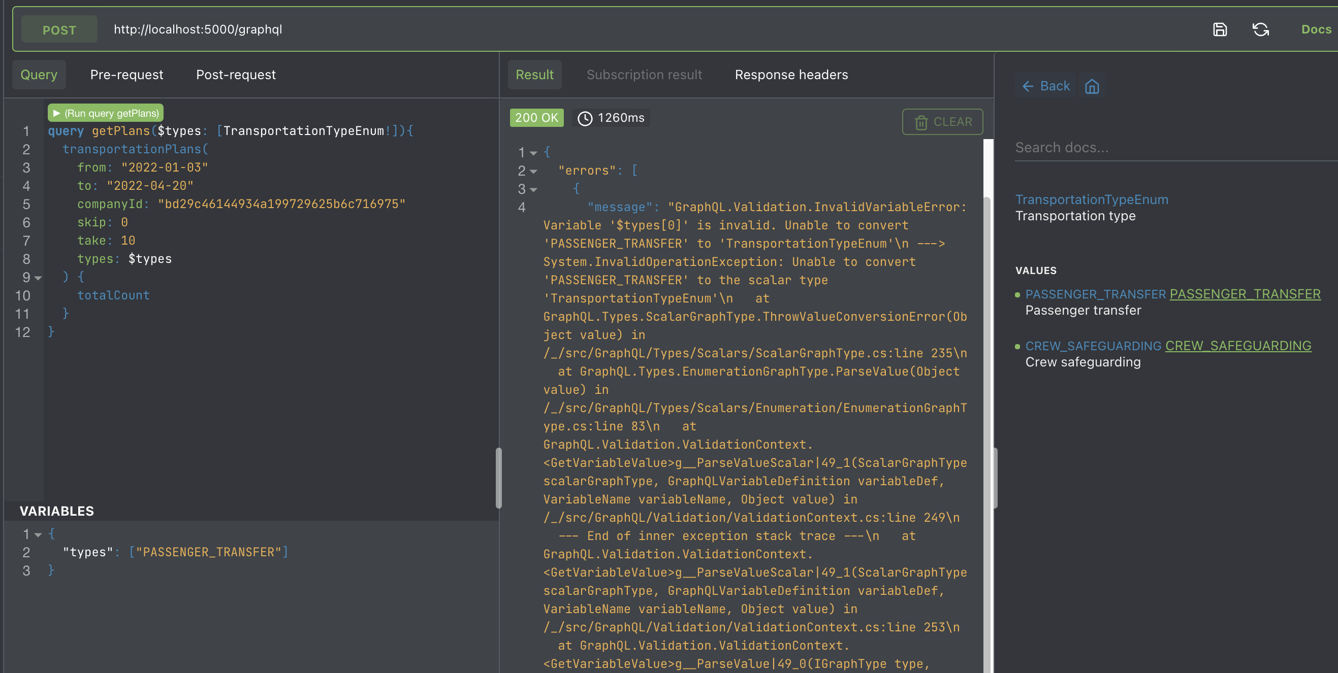Enum list in variables not working after migration to v5 (breaking