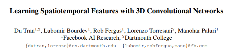 Learning Spatiotemporal Features with 3D Convolutional Networks · Issue ...