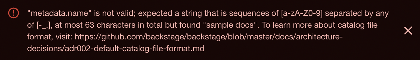 Lack of warning for spaces in component names · Issue #4216 · backstage ...