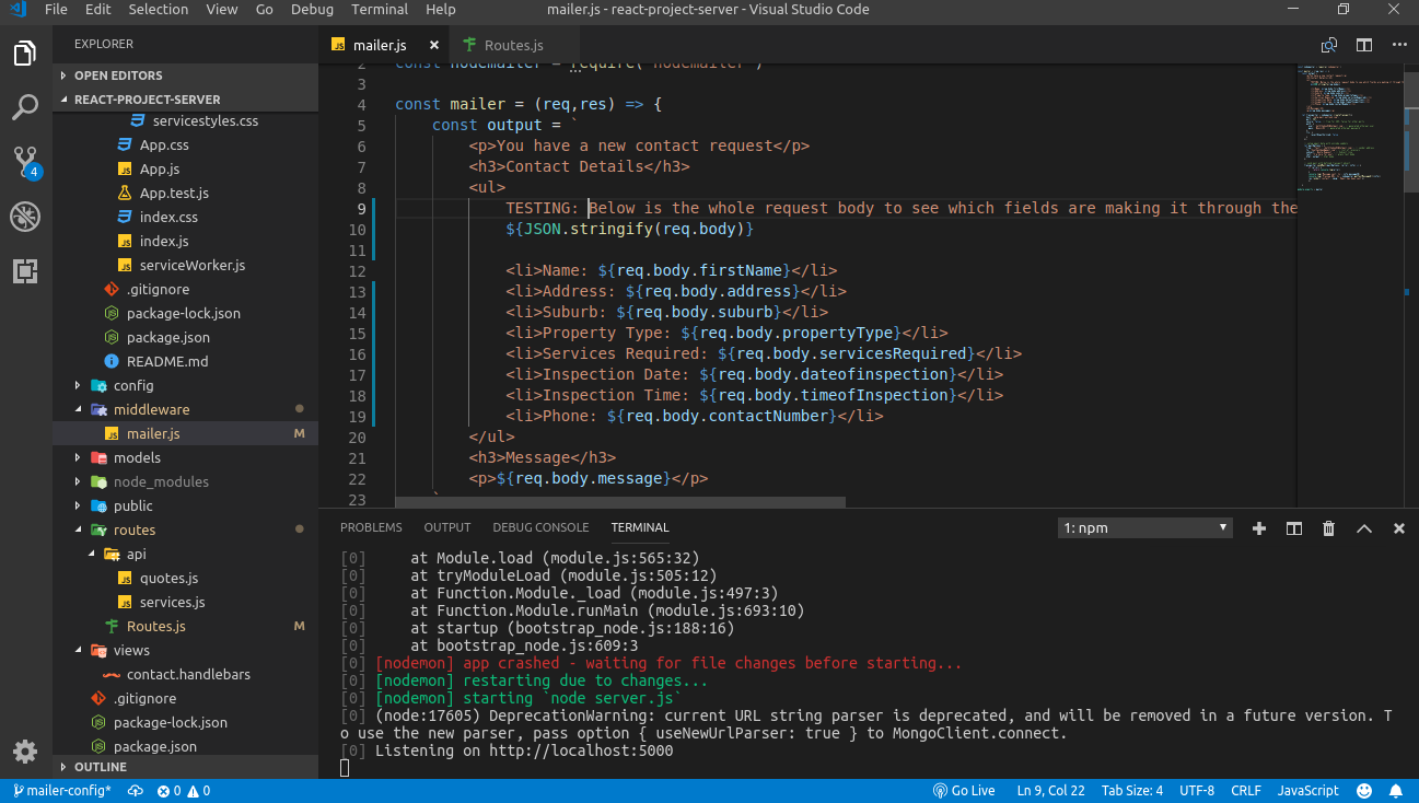 GitHub - thanhthedev/react-project-server: react project term3 server side