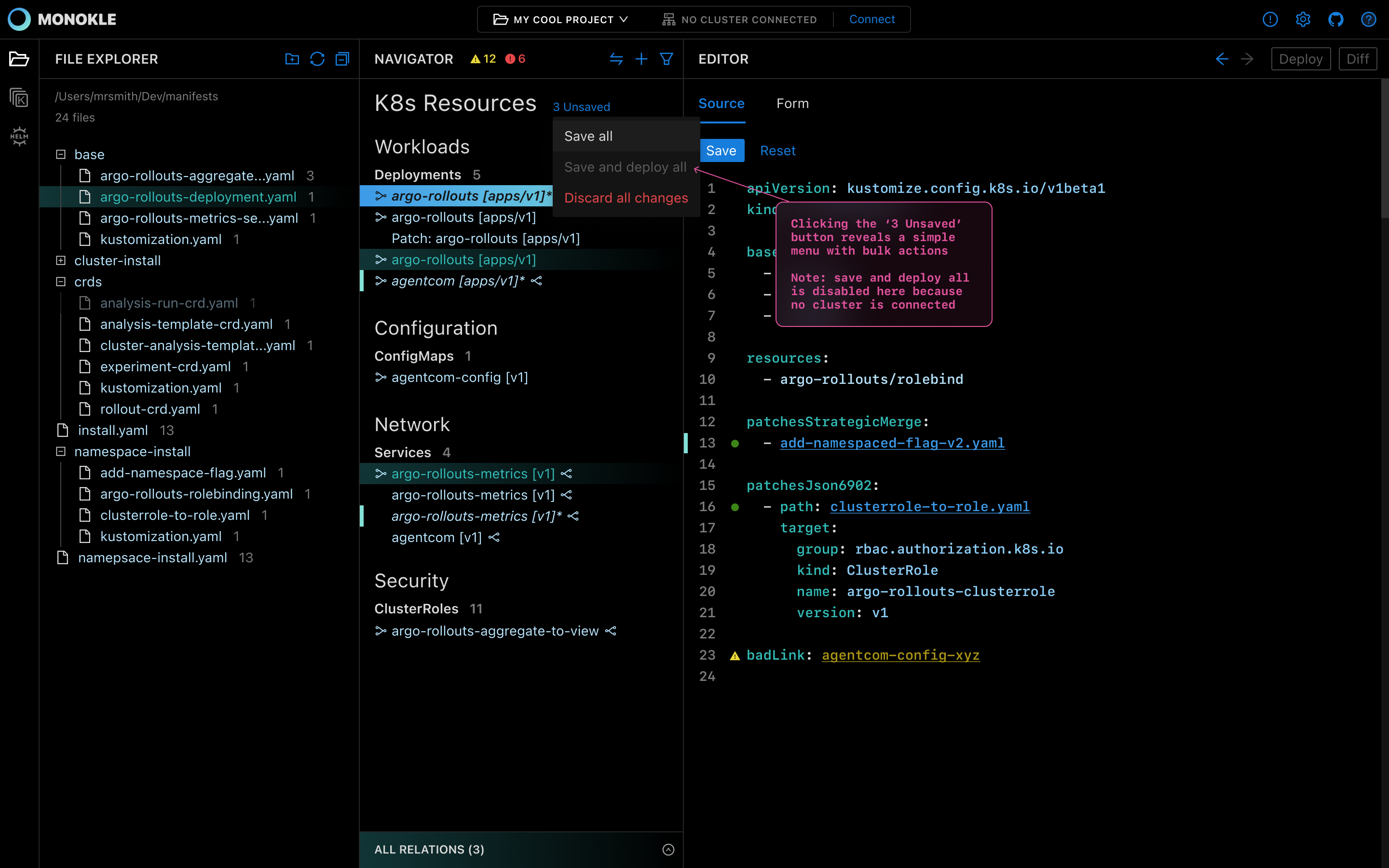 #936 Unsaved resource improvements in cluster-mode 2