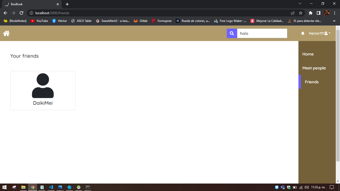 Friends Page