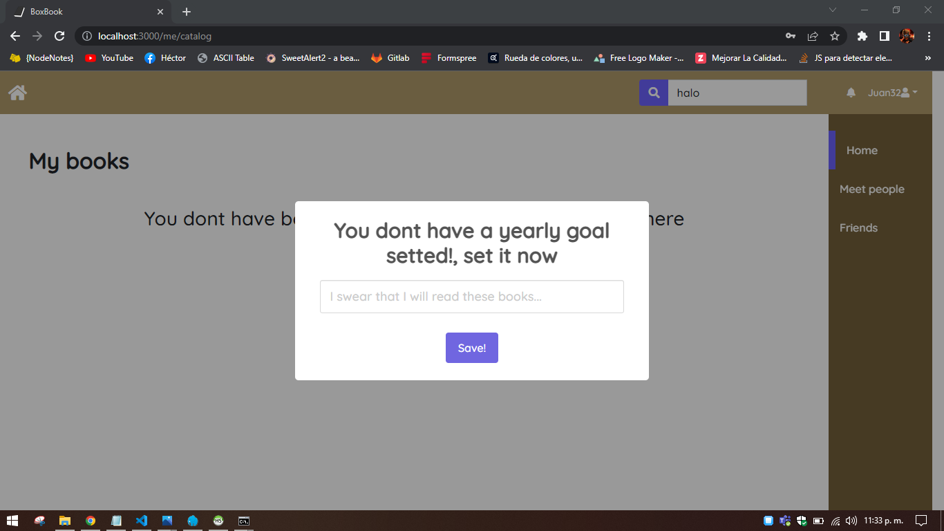 Yearly Goal Modal