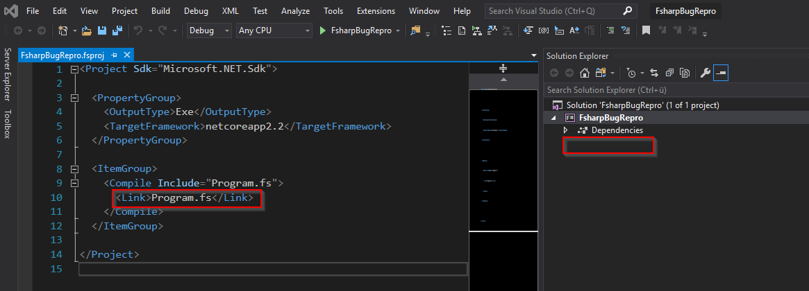 fs files with Link are sometimes not rendered in VS · Issue #7390 ...