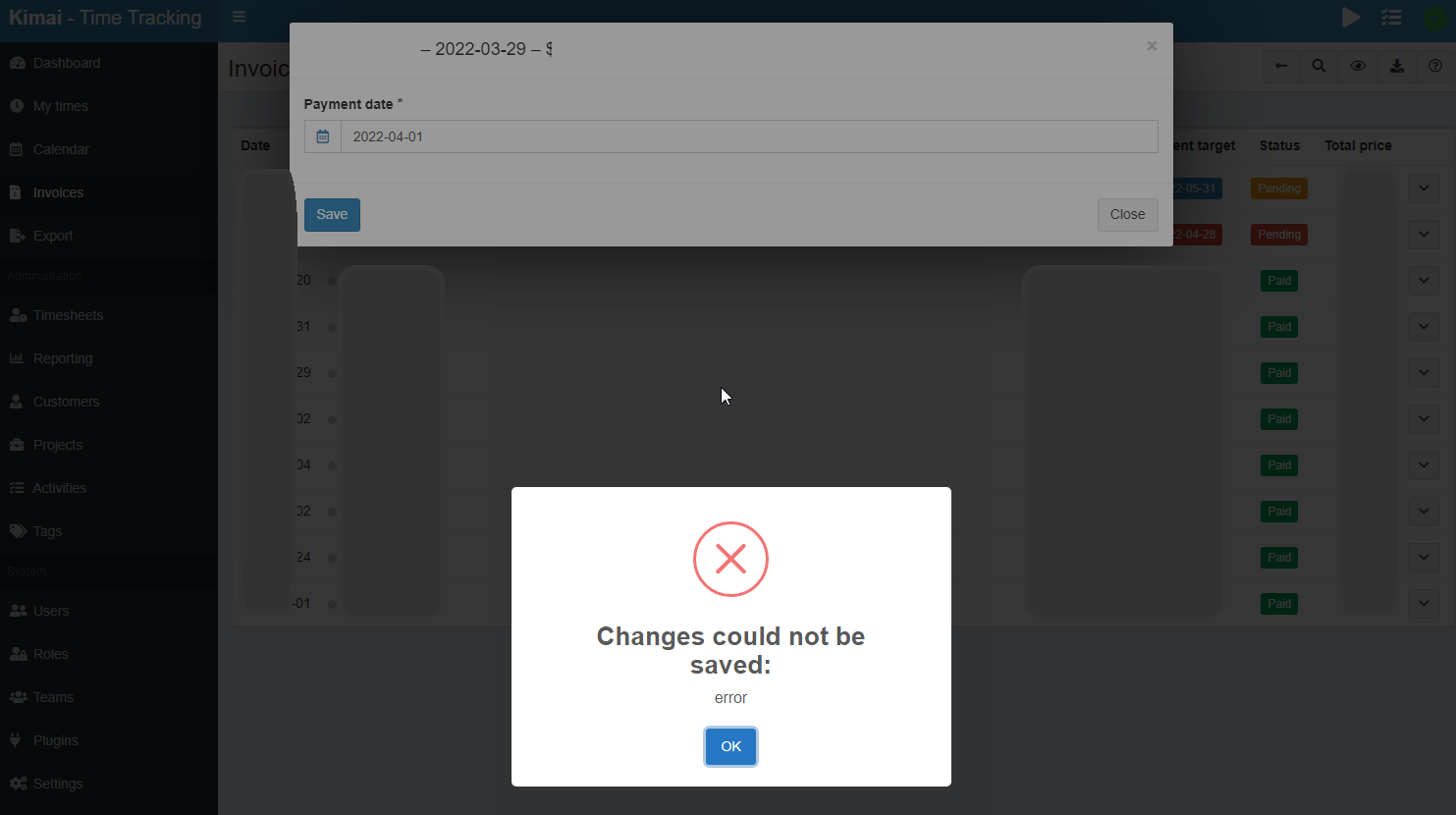 Marking invoice as paid results in an error when behind a reverse proxy ...