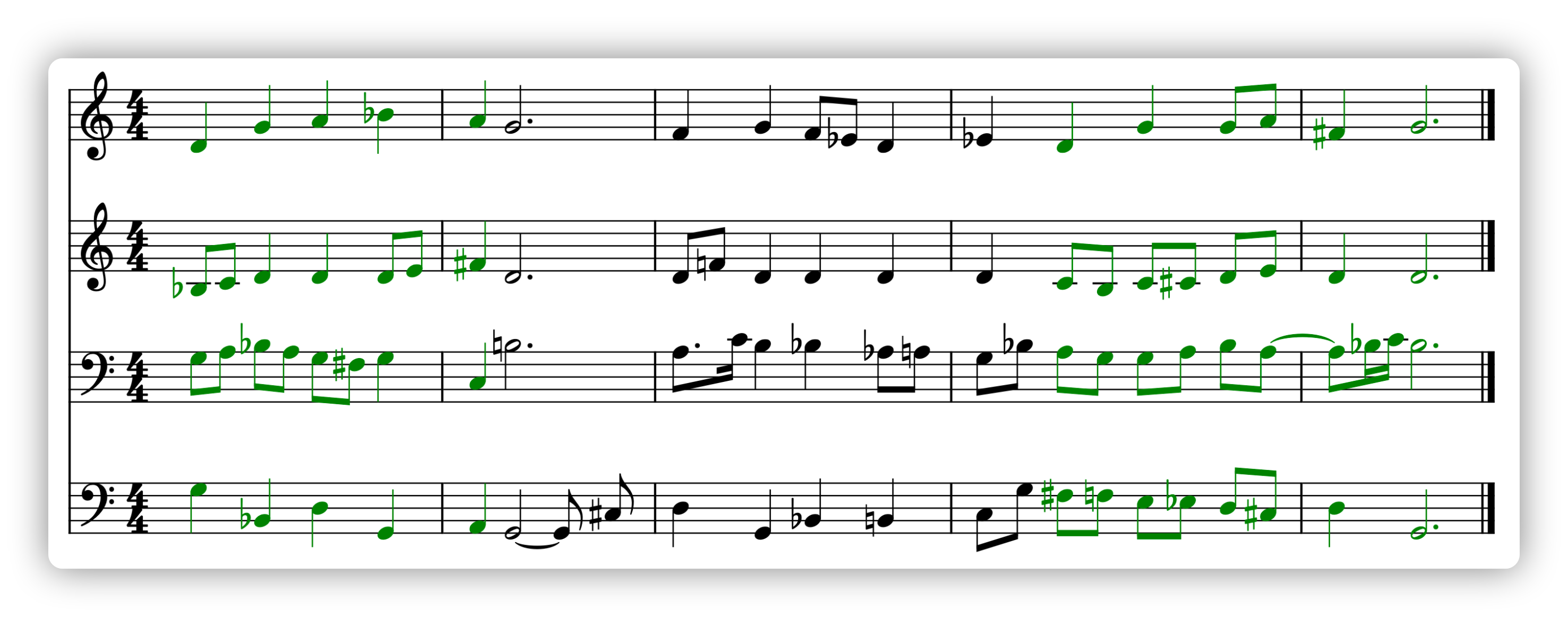 Generated Bach chorale