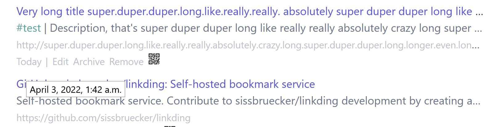 Exact date added on hover · Issue #240 · sissbruecker/linkding · GitHub