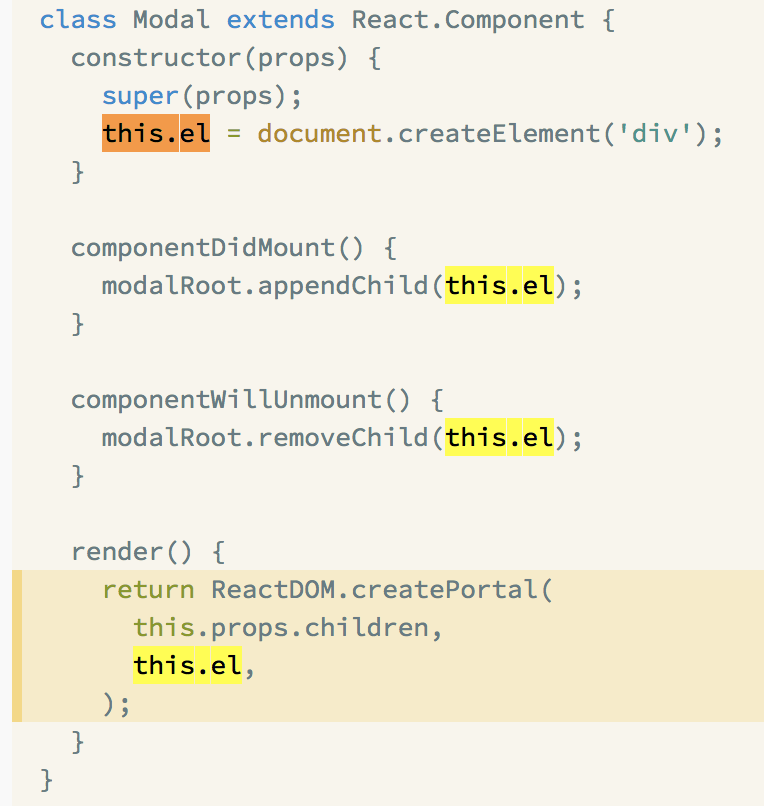 Suggestion to remove misleading docs code on new react portals · Issue ...