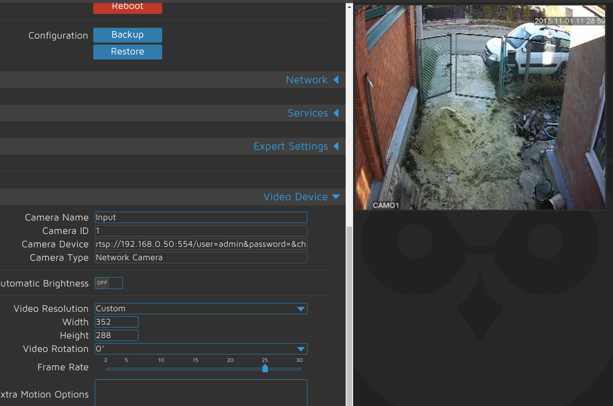 IP Camera stream in low quality on motionEyeOS · Issue 1669