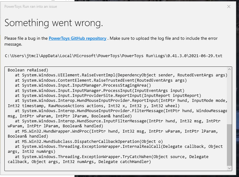 Crashed on startup · Issue #11970 · microsoft/PowerToys · GitHub