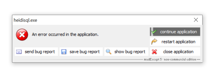 Closing Tabs crashes App · Issue #1496 · HeidiSQL/HeidiSQL · GitHub