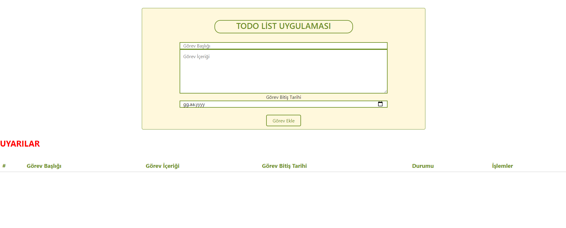 GitHub - hilalkaynarca/to-do-list