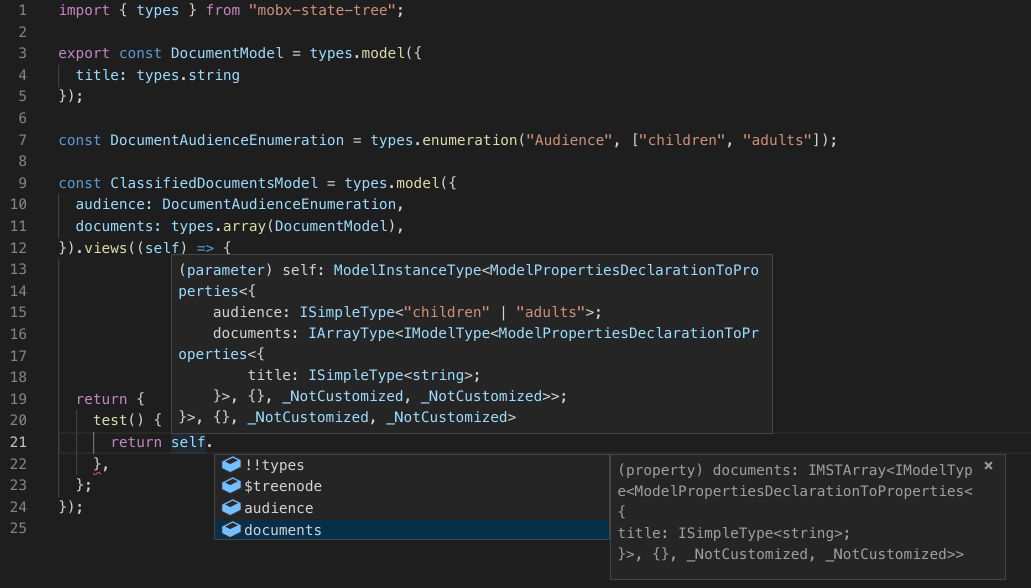 3.10.0 - Typescript: typing problem for types.array (IMSTArray vs.  IArrayType) · Issue #1132 · mobxjs/mobx-state-tree · GitHub