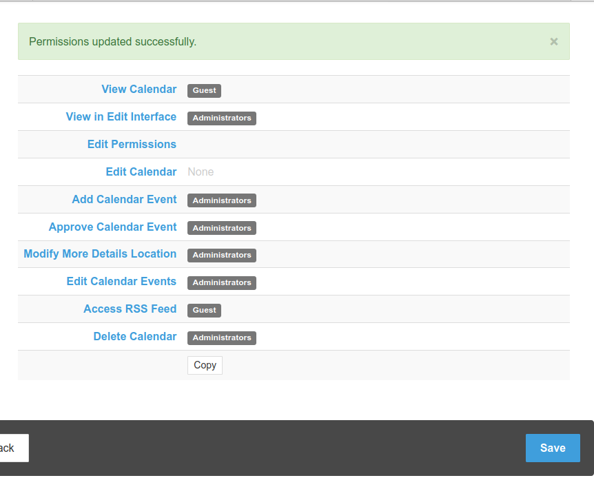 Calendar permissions revert to None when adding a group · Issue 8413 · concretecms/concretecms