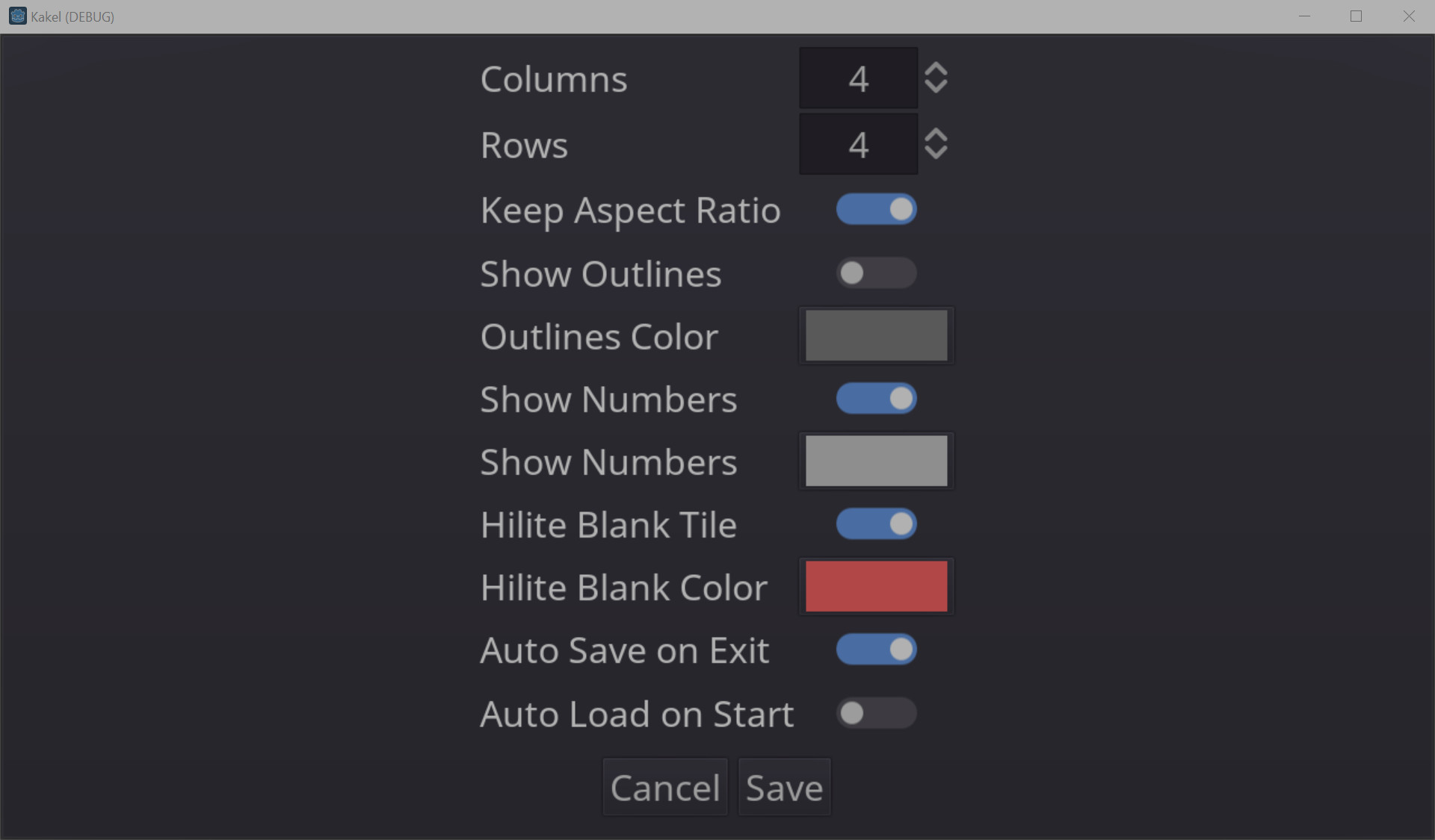 Kakel Options