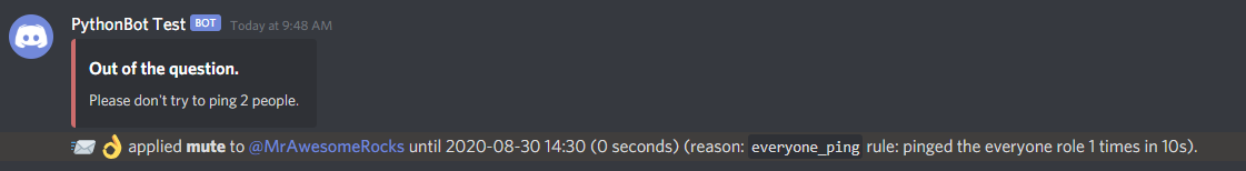 ping reply embed