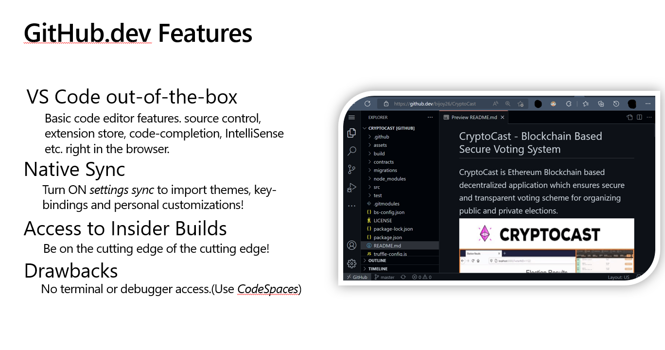 Updated slide deck for the module "Intro to GitHub with Github.dev" by