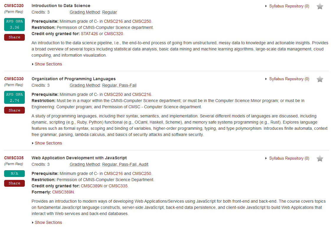 CMSC 3 Classes 0.1.7 Screenshot