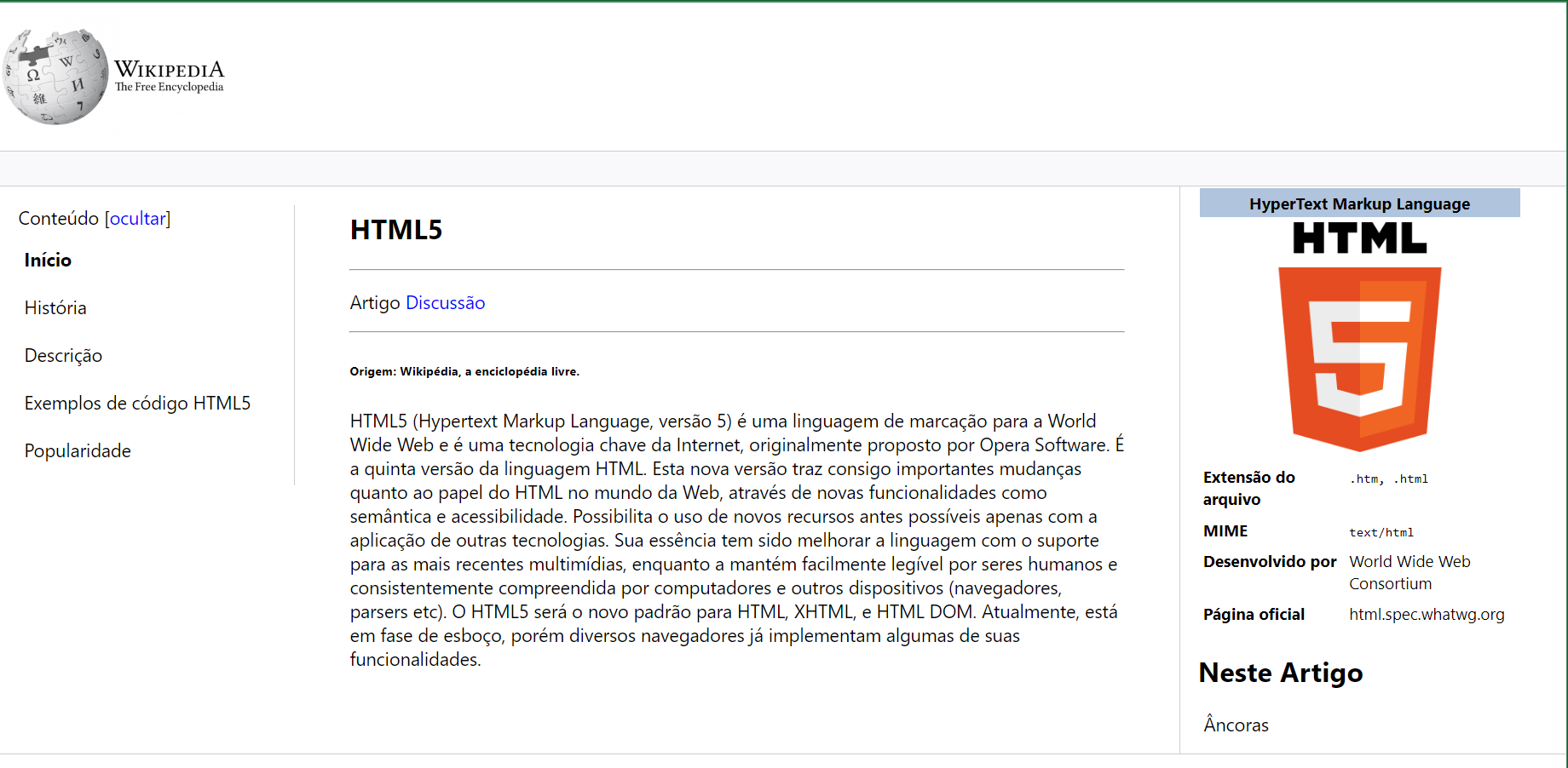 GitHub - fabiodrneles/HTML-CSS-WIKI: Projeto da Digital Innovation One ...