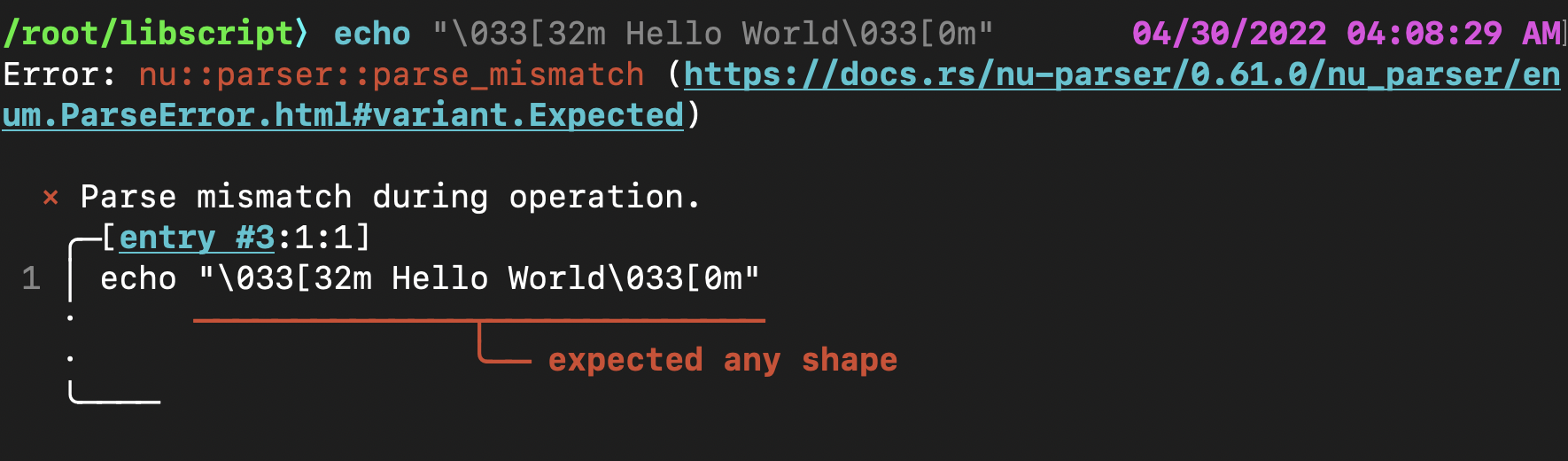How to echo text with custom color in nusll · nushell nushell ...