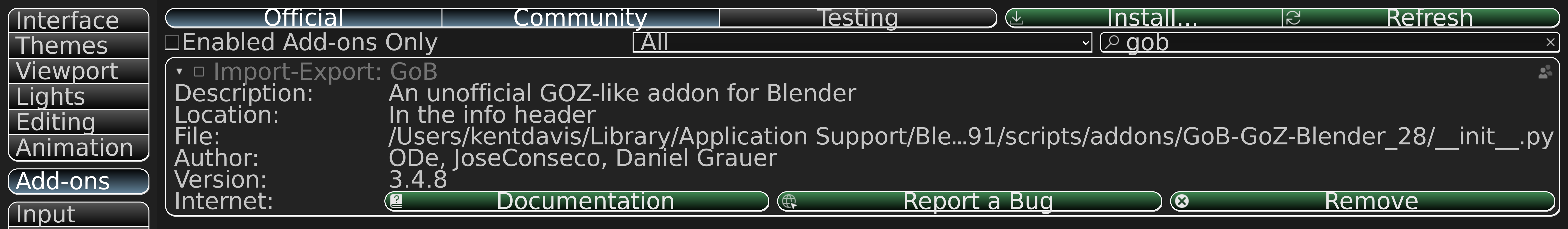 Blender 2.91 Alpha with GoB (MacOS) · Issue #160 · JoseConseco/GoB · GitHub