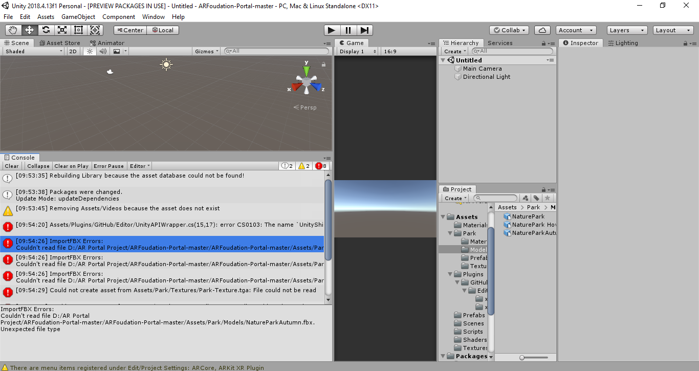 Errors · Issue #1 · naelleawayes/ARFoudation-Portal · GitHub