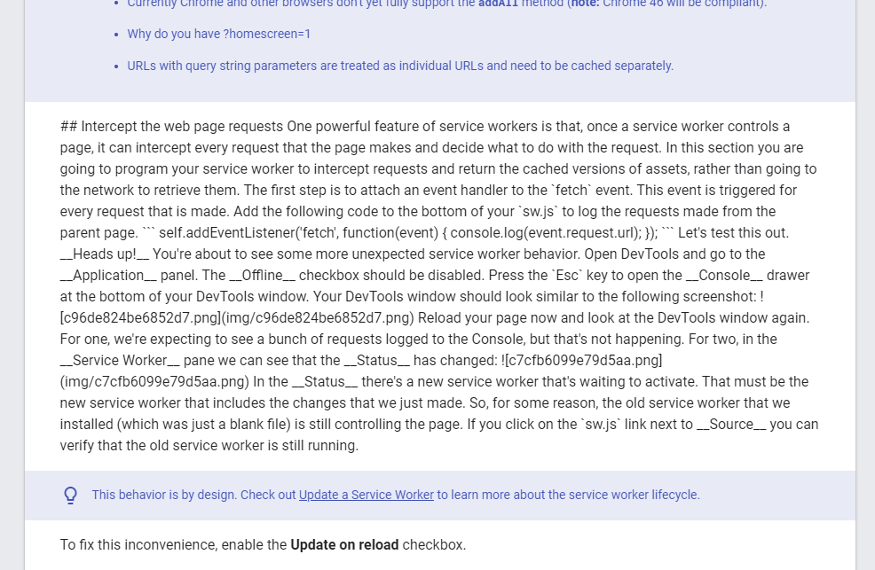 DOC HTML Syntax/Rendering Error in Section "Install the site assets ...