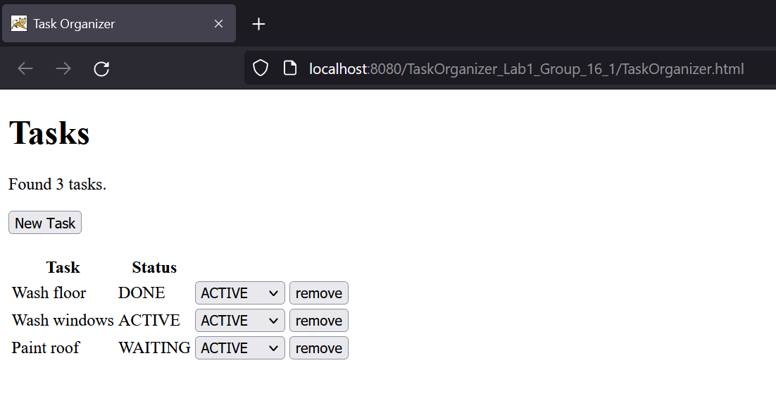 GitHub - SiljaTorki/DAT152_TaskOrganizer: Exercise on Ajax