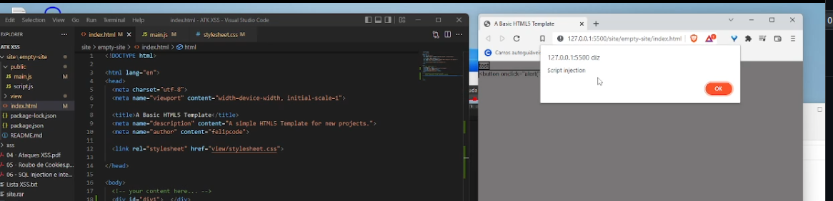 GitHub - felipcode/site_XSS_example: Example XSS vulnerability