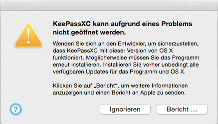 Error Message in german