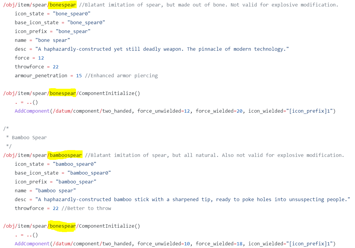 copy+paste error in the code for bamboo spears · Issue #64333 ...