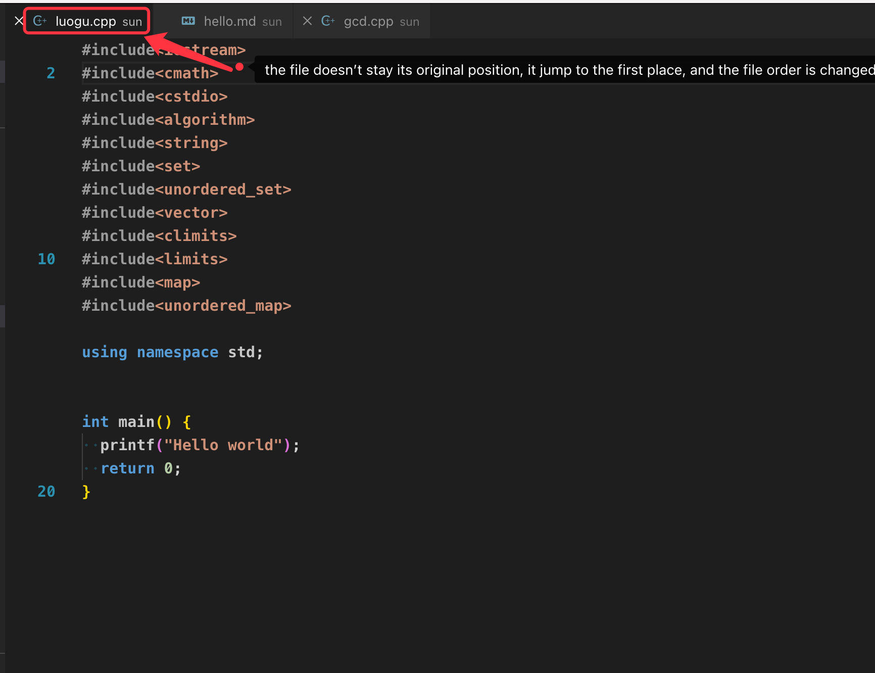 how should I do to pin the position of "the open file tab"? · Issue ...