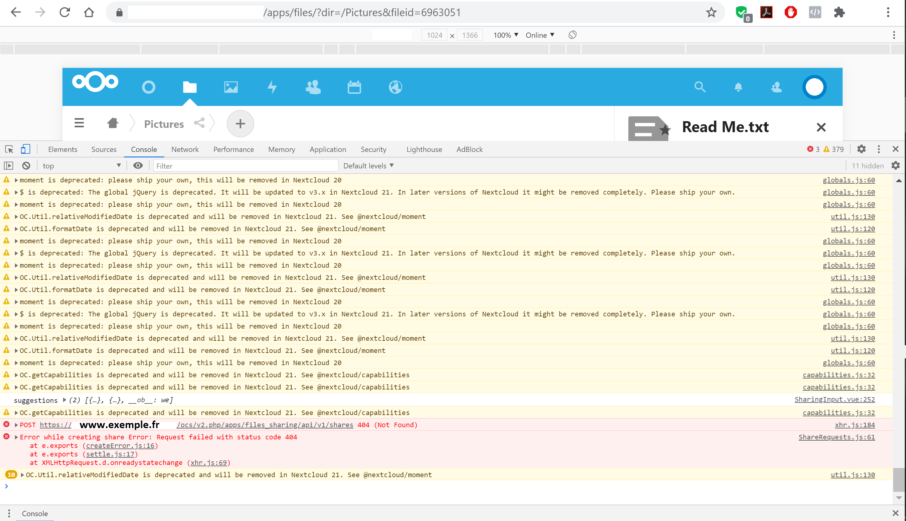 Bug Share file - 02 - Adding share with contact error