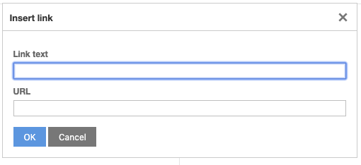Change link text input and url input position in the insert link popup ...