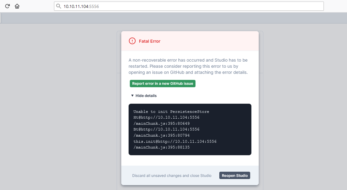 Getting Fatal error · Issue #694 · prisma/studio · GitHub